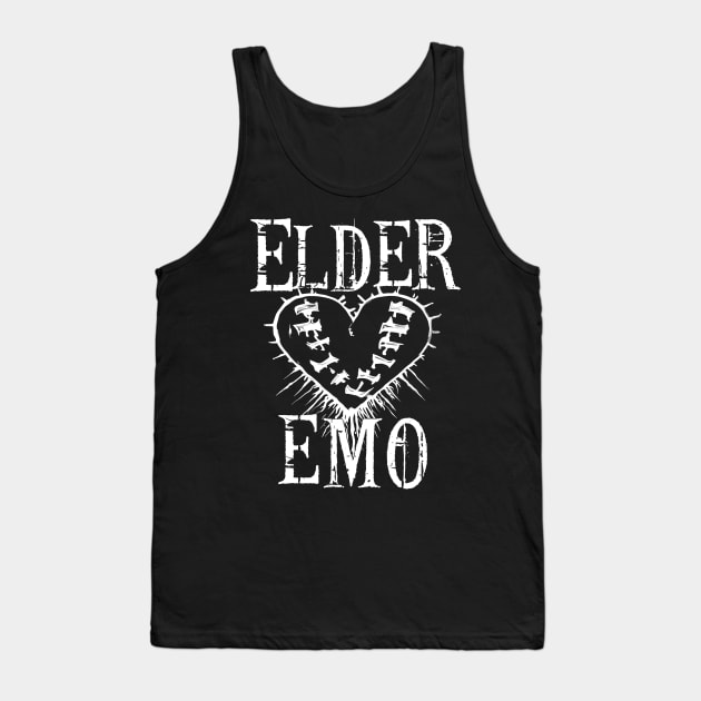 Elder Emo. Alternative Scene, Old Emo Kids Valentine Heart Tank Top by HalfCat